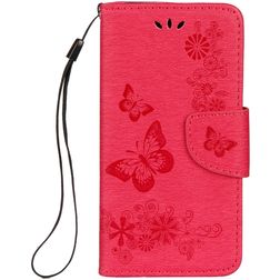 Mobigear Butterfly iPhone XS Hoesje Bookcase Portemonnee - Rood