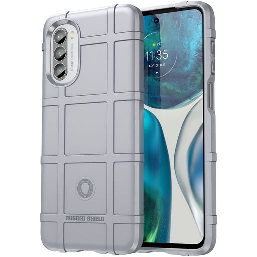 Mobigear Rugged Shield Motorola Moto G52 Hoesje Flexibel TPU Backcover Shockproof - Grijs