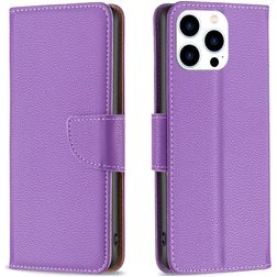 Mobigear Excellent iPhone 16 Pro Hoesje Bookcase Portemonnee - Paars