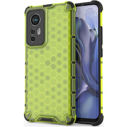 Mobigear Honeycomb Xiaomi 12 Hoesje Hardcase Backcover Shockproof - Groen