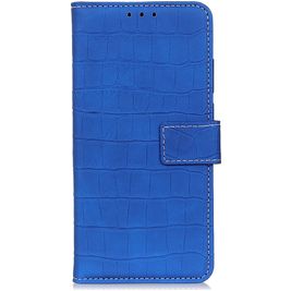 Mobigear Croco Google Pixel 6a Hoesje Bookcase Portemonnee - Blauw