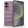 Mobigear Bumpy Samsung Galaxy S25 Edge Hoesje Flexibel TPU Backcover - Paars
