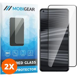Mobigear Premium Realme GT2 Glazen Screenprotector - Case Friendly - Zwart (2-Pack)