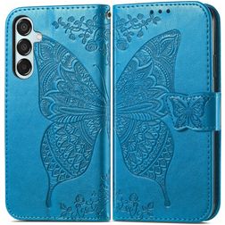 Mobigear Butterfly Samsung Galaxy M15 Hoesje Bookcase Portemonnee - Blauw