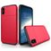 Mobigear Card iPhone X Hoesje Hardcase Backcover Shockproof met Pasjeshouder - Rood