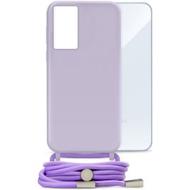 Mobilize Lanyard Gelly Samsung Galaxy A55 Flexibel TPU Hoesje met koord - Pastel Purple