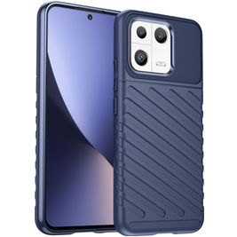 Mobigear Groove Xiaomi 13 Hoesje Flexibel TPU Backcover - Blauw