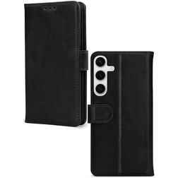 Mobilize Wallet Samsung Galaxy S24 Hoesje Echt Leer Bookcase Portemonnee - Zwart