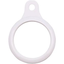 Mobigear Keychain Ring Apple AirTag Hoesje Flexibel TPU Sleutelhanger - Wit