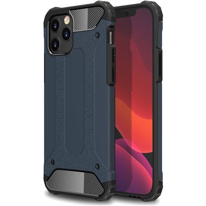 Mobigear Outdoor iPhone 12 Pro Hoesje Hardcase Backcover Shockproof - Donkerblauw