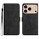 Mobigear Stitch iPhone 17 Pro Hoesje Bookcase Portemonnee - Zwart