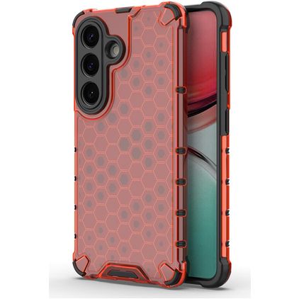 Mobigear Honeycomb Samsung Galaxy S26 Hoesje Hardcase Backcover Shockproof - Rood
