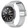 Mobigear Seven Bead Stalen Smartwatch Bandje Klemsluiting - 20 mm - Zilver
