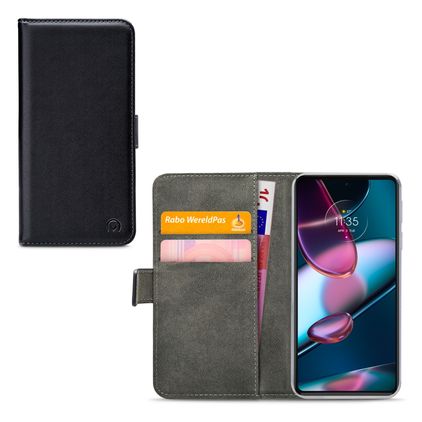 Mobilize Classic Gelly Wallet Motorola Edge X30 Hoesje Bookcase Portemonnee - Zwart