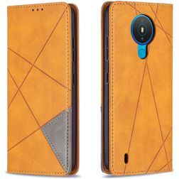 Mobigear Rhombus Slim Nokia 1.4 Hoesje Bookcase - Cognac