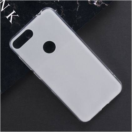 Mobigear Colors Alcatel 1S (2019) Hoesje Flexibel TPU Backcover - Wit