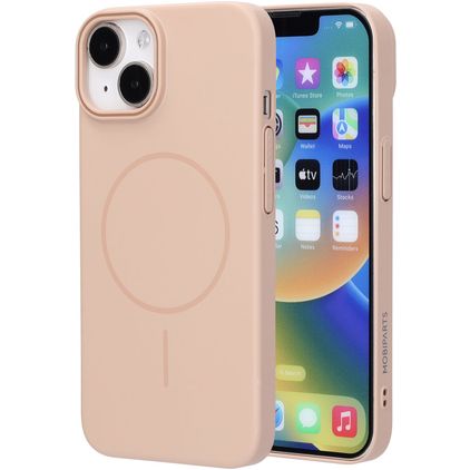 Mobiparts Slim Line iPhone 14 MagSafe Hoesje Hardcase Backcover - Dune Sand