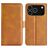 Mobigear Slim Magnet iPhone 17 Pro Hoesje Bookcase Portemonnee - Cognac