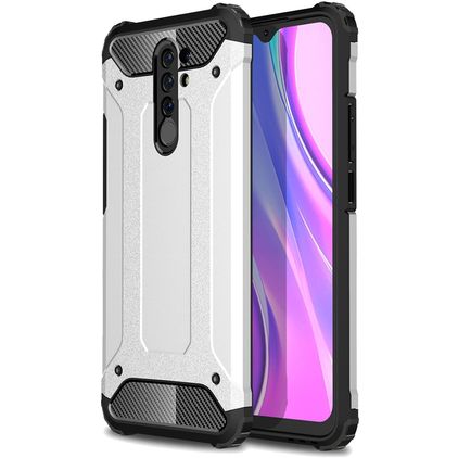 Mobigear Outdoor Xiaomi Redmi 9 Hoesje Hardcase Backcover Shockproof - Zilver