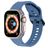 Mobigear Ripple Siliconen Apple Watch Bandje Gespsluiting - 49/46/45/44 mm - Blauw