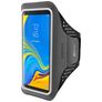 Mobiparts Comfort Fit Telefoonhouder Hardlopen Samsung Galaxy A7 (2018) Sport Hoesje Neopreen Sportarmband - Zwart