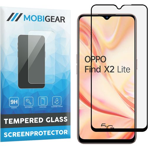 Mobigear Premium OPPO Find X2 Lite Glazen Screenprotector - Case Friendly - Zwart