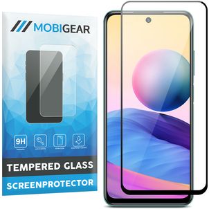 Mobigear Premium Xiaomi Redmi 10 5G Glazen Screenprotector - Case Friendly - Zwart