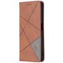 Mobigear Rhombus Slim POCO M3 Hoesje Bookcase - Bruin