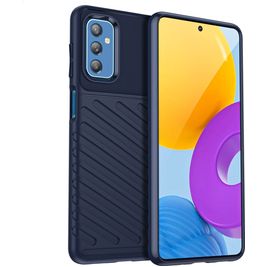 Mobigear Groove Samsung Galaxy M52 Hoesje Flexibel TPU Backcover - Blauw