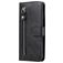 Mobigear Zipper Xiaomi Redmi Note 9 Hoesje Bookcase Portemonnee - Zwart