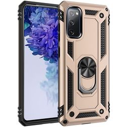 Mobigear Armor Ring Samsung Galaxy S20 FE Hoesje Hardcase Backcover Shockproof met Ringhouder - Goud