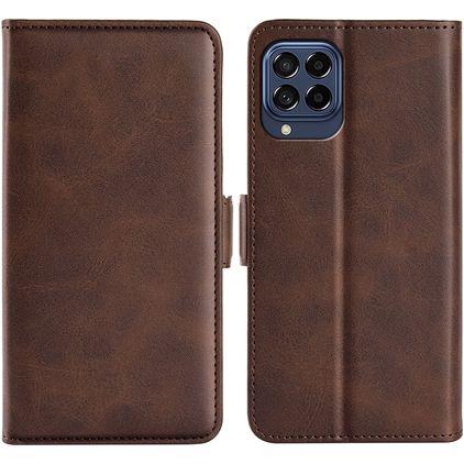Mobigear Slim Magnet Samsung Galaxy M53 Hoesje Bookcase Portemonnee - Bruin