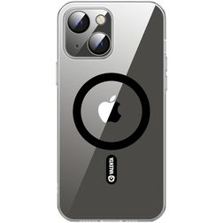 Valenta Doorzichtig iPhone 13 MagSafe Hoesje Gehard Glas Backcover - Transparant