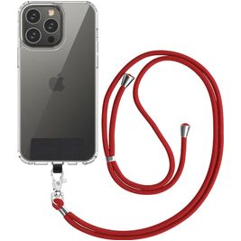 Mobigear Lanyard Universeel Telefoonkoord Verstelbaar - Rood Mobigear Lanyard Universeel Telefoonkoord Verstelbaar - Rood