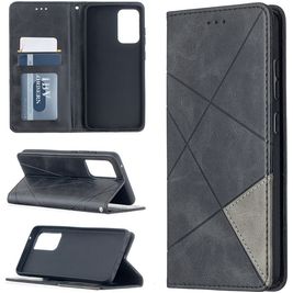 Mobigear Rhombus Slim Samsung Galaxy A52 Hoesje Bookcase - Zwart