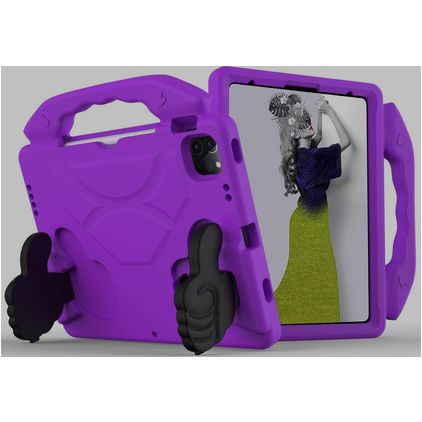 Mobigear Thumbs Up iPad Pro 11 Inch (2021) Kinder Tablethoes met Handvat - Paars