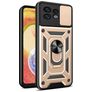Mobigear Armor Ring Cam Slide Motorola Edge 40 Pro Hoesje Hardcase Backcover Shockproof met Ringhouder en Camera Slider - Goud