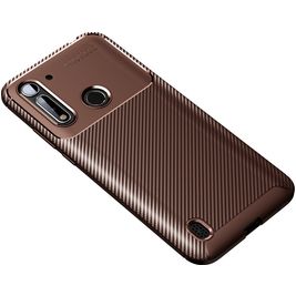 Mobigear Racing Motorola Moto G8 Power Lite Hoesje Flexibel TPU Backcover - Bruin