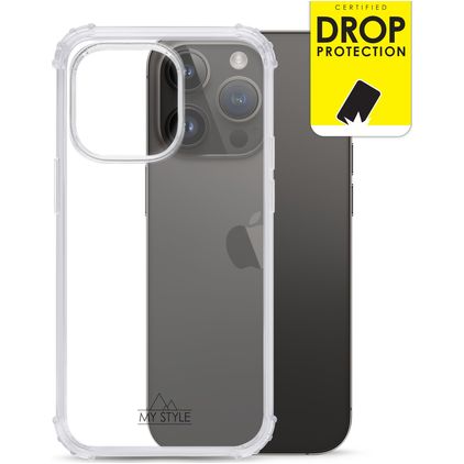 My Style Protective Flex Doorzichtig iPhone 14 Pro Hoesje Flexibel TPU Backcover Shockproof - Transparant