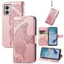 Mobigear Butterfly Motorola Moto E13 Hoesje Bookcase Portemonnee - Roségoud
