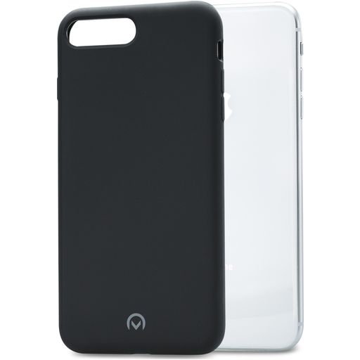 Mobilize Solid iPhone 8 Plus Siliconen Hoesje Backcover - Zwart