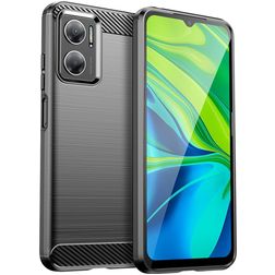 Mobigear Brushed Slim Xiaomi Redmi 10 5G Hoesje Flexibel TPU Backcover - Zwart