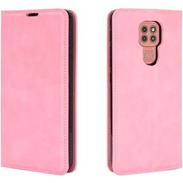 Mobigear Retro Slim Motorola Moto G9 Play Hoesje Bookcase Portemonnee - Roze