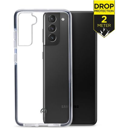 Mobilize Shatterproof Samsung Galaxy S21 Plus Hoesje Hardcase Backcover Shockproof - Transparant / Zwart