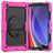 Mobigear SureGrip Xtreme Samsung Galaxy Tab A9 Plus (2023) Hoes Hard kunststof / Siliconen Backcover + Schouderband + Standaard - Roze