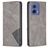 Mobigear Rhombus Slim Motorola Moto G85 Hoesje Bookcase - Grijs
