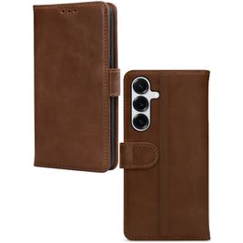 Mobilize Wallet Samsung Galaxy S25 Plus Hoesje Echt Leer Bookcase Portemonnee - Bruin