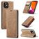 CaseMe 013 iPhone 12 Hoesje Bookcase Portemonnee - Bruin
