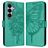 Mobigear Butterfly Samsung Galaxy A27 Hoesje Bookcase Portemonnee - Groen