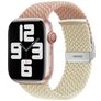Mobigear Braided Dual Nylon Apple Watch Bandje Klemsluiting - 49/46/45/44 mm - Roze / Sterrenlicht